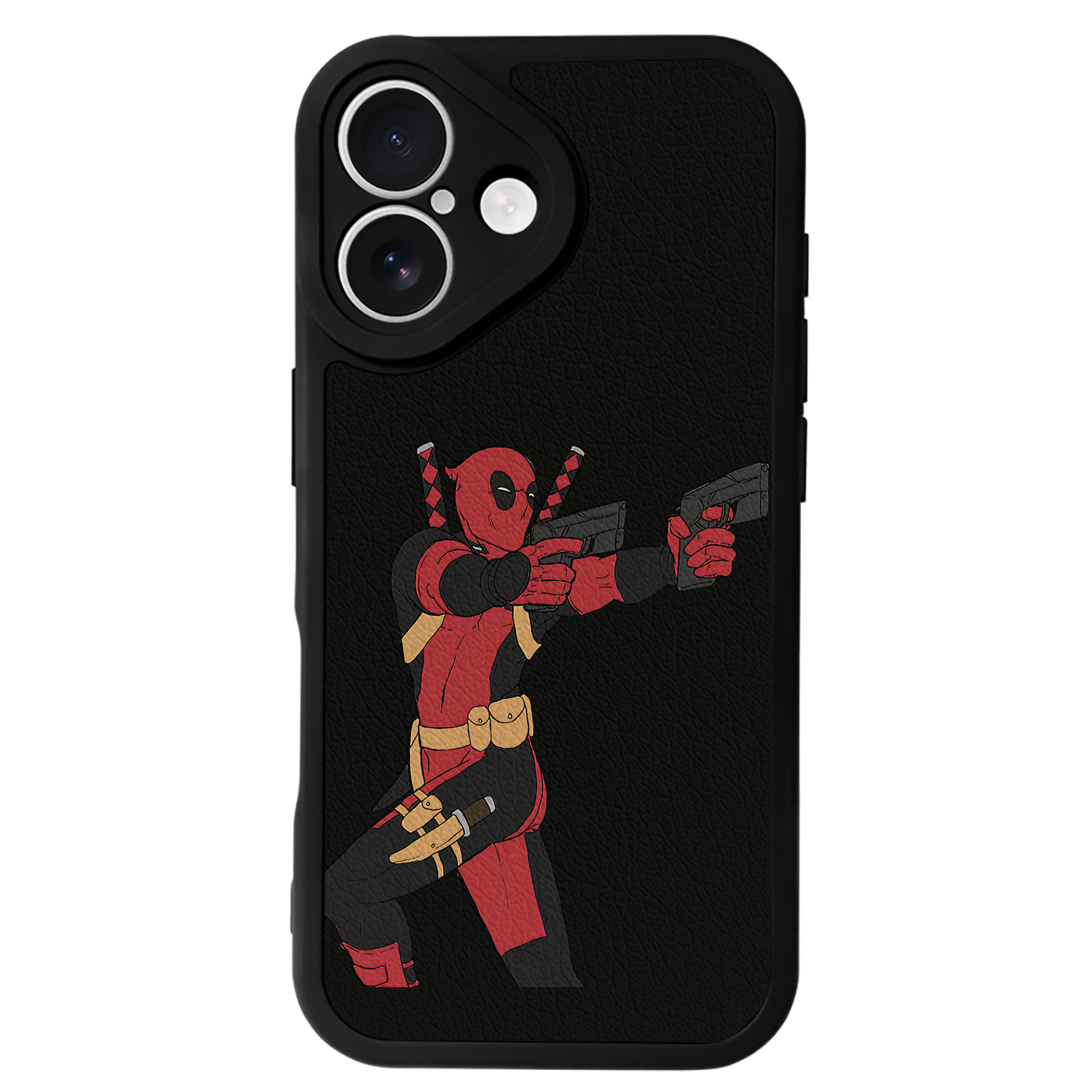 （画像用） Deadpool デッドプール 【iPhone 16シリーズ対応】シリコンスマホケース（レザー調） 材質：シリコン